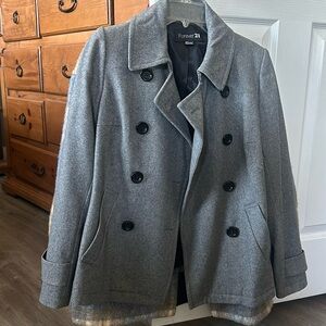 Forever 21 Gray Peacoat Size S